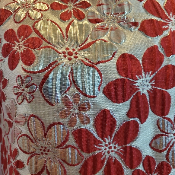 Nanette Lepore Dress Red and Gold Holiday Special Occasion (GIRLS) Size 16 - Picture 7 of 8